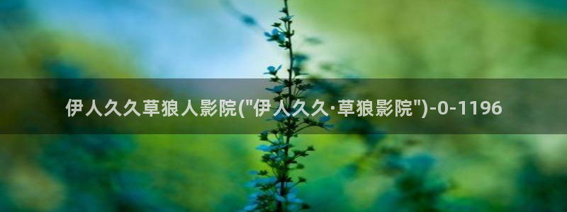 伊人综合在线播放久久影院